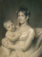 Vanderlyn, John - Mrs. Daniel Strobel, Jr. (Anna Church Strobel) and Her Son, George